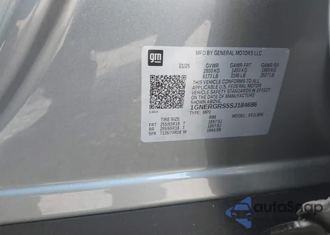 2025 Chevrolet Traverse Fwd Lt from USA, damaged, VIN 1GNERGRS5SJ184686